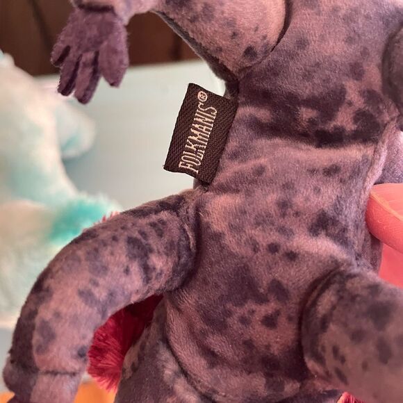 AXOLOTL Build a Bear Teal Blue Plush and Folkmanis AXOLOTL Plush - Picture 9 of 13